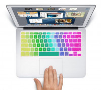 Силиконовая накладка на клавиатуру MacBook Air/Pro 13/15 (2008-2015гг) стандарт кнопок EU (цветная) 5454
